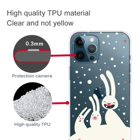 EIDERWOOD iPhone 16 Pro Fleksibelt Plastik Jule Cover - Kaniner