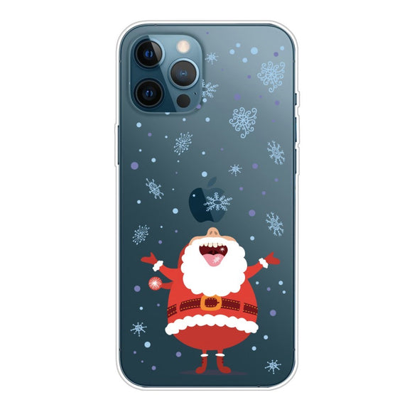 EIDERWOOD iPhone 16 Pro Fleksibelt Plastik Jule Cover - Julemand & Snefnug