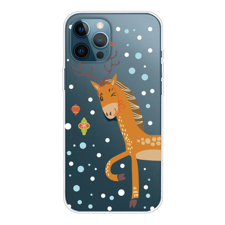 EIDERWOOD iPhone 16 Pro Fleksibelt Plastik Jule Cover - Rensdyr Hest