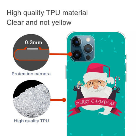 EIDERWOOD iPhone 16 Pro Max Fleksibelt Plast Julecover - Merry Christmas - Glad Julemand
