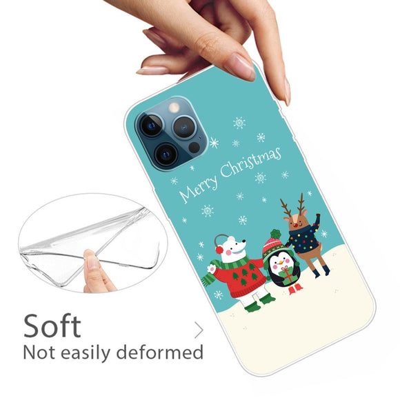 EIDERWOOD iPhone 16 Pro Max Fleksibelt Plast Julecover - Merry Christmas - Venner i Sneen