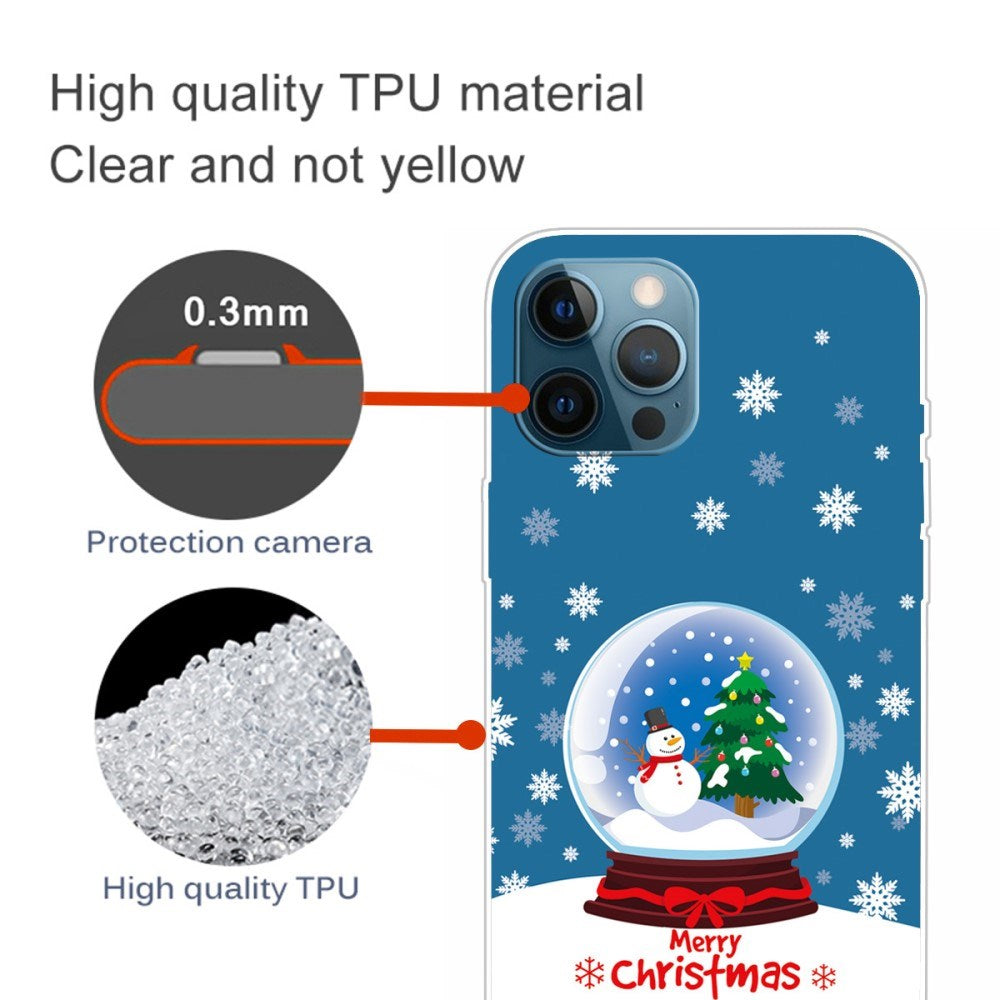 EIDERWOOD iPhone 16 Pro Max Fleksibelt Plast Julecover - Merry Christmas - Snekugle