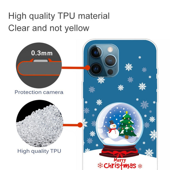EIDERWOOD iPhone 16 Pro Max Fleksibelt Plast Julecover - Merry Christmas - Snekugle