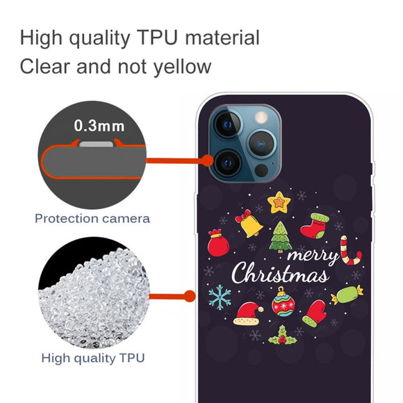 EIDERWOOD iPhone 16 Pro Max Fleksibelt Plast Julecover - Merry Christmas - Juledekorationer
