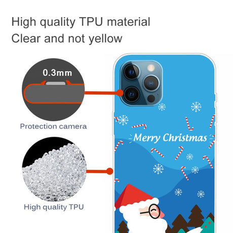 EIDERWOOD iPhone 16 Pro Fleksibelt Plast Julecover - Merry Christmas - Julemanden i Snevejr
