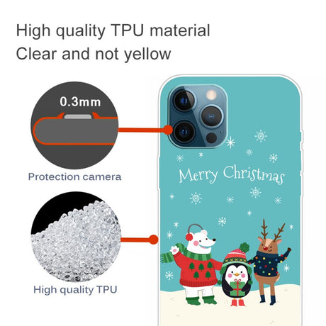EIDERWOOD iPhone 16 Pro Fleksibelt Plast Julecover - Merry Christmas - Venner i Sneen