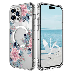 EIDERWOOD iPhone 16 Pro Hybrid Plastik Cover - MagSafe Kompatibel - Blomster