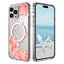 EIDERWOOD iPhone 16 Pro Hybrid Plastik Cover - MagSafe Kompatibel - Lyserøde Blomster