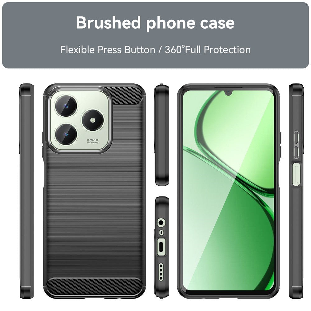 Realme Note 60x (4G) / C63 (4G) / C61 (4G) EIDERWOOD Carbon Fiber Cover - Sort