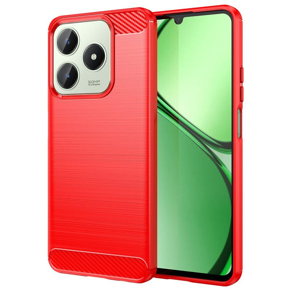 Realme Note 60x (4G) / C63 (4G) / C61 (4G) EIDERWOOD Carbon Fiber Cover - Rød