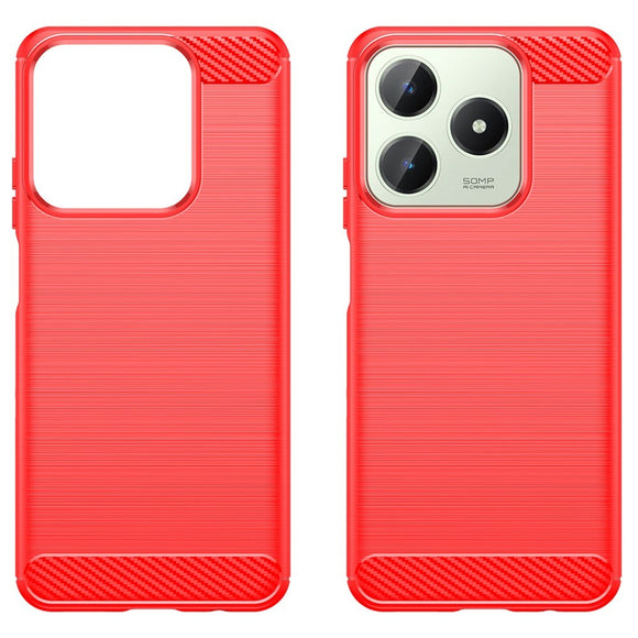 Realme Note 60x (4G) / C63 (4G) / C61 (4G) EIDERWOOD Carbon Fiber Cover - Rød