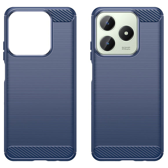 Realme Note 60x (4G) / C63 (4G) / C61 (4G) EIDERWOOD Carbon Fiber Cover - Blå