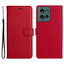 Motorola Edge 50 Wallet Flip Cover i læder m. Pung - Rød