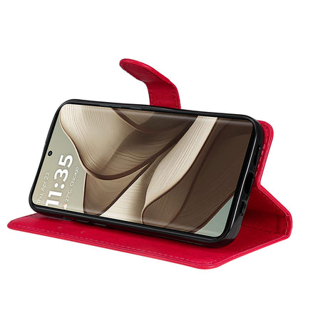 Motorola Edge 50 Wallet Flip Cover i læder m. Pung - Rød