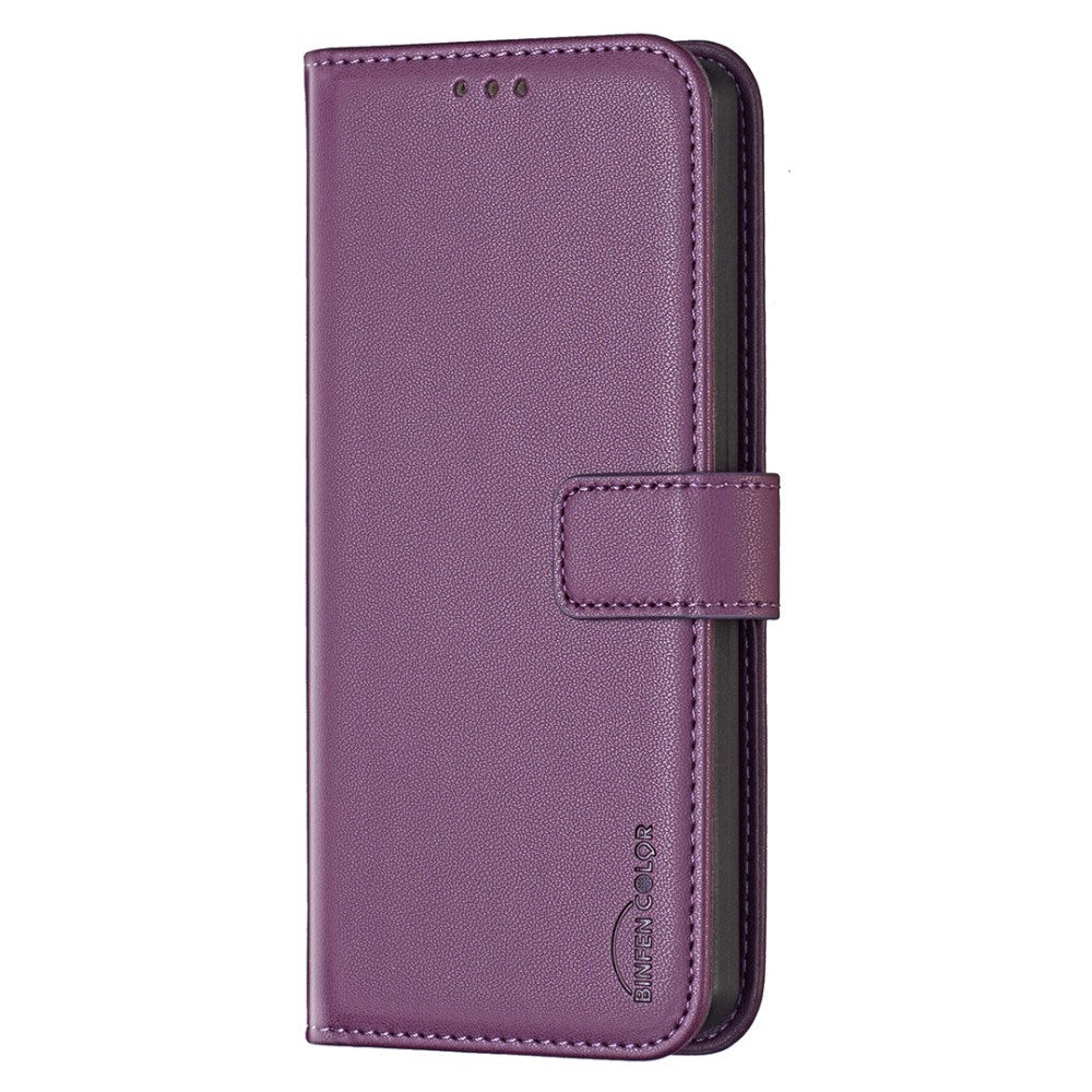 Realme Note 60 / 60x (4G) / C63 (4G) / C61 (4G) Kunstlæder Cover m. Ståfunktion & Kortholder - Lilla