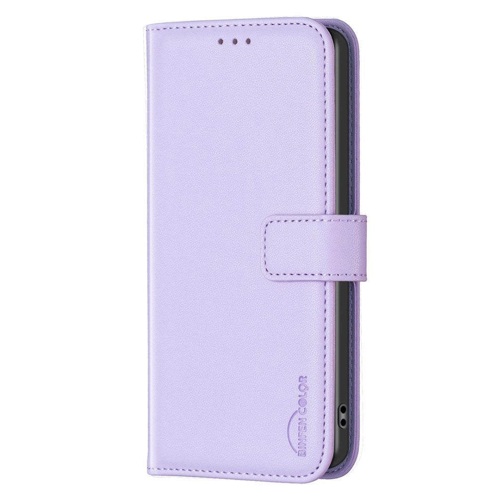 Realme Note 60 / 60x (4G) / C63 (4G) / C61 (4G) Kunstlæder Cover m. Ståfunktion & Kortholder - Lavendel