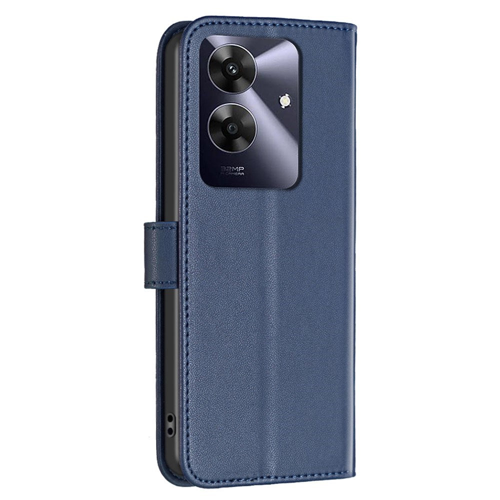 Realme Note 60 / 60x (4G) / C63 (4G) / C61 (4G) Kunstlæder Cover m. Ståfunktion & Kortholder - Blå