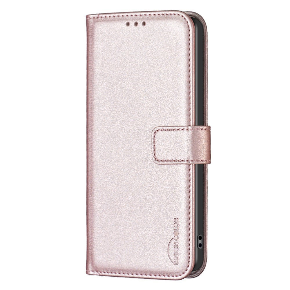 Realme Note 60 / 60x (4G) / C63 (4G) / C61 (4G) Kunstlæder Cover m. Ståfunktion & Kortholder - Rose Gold