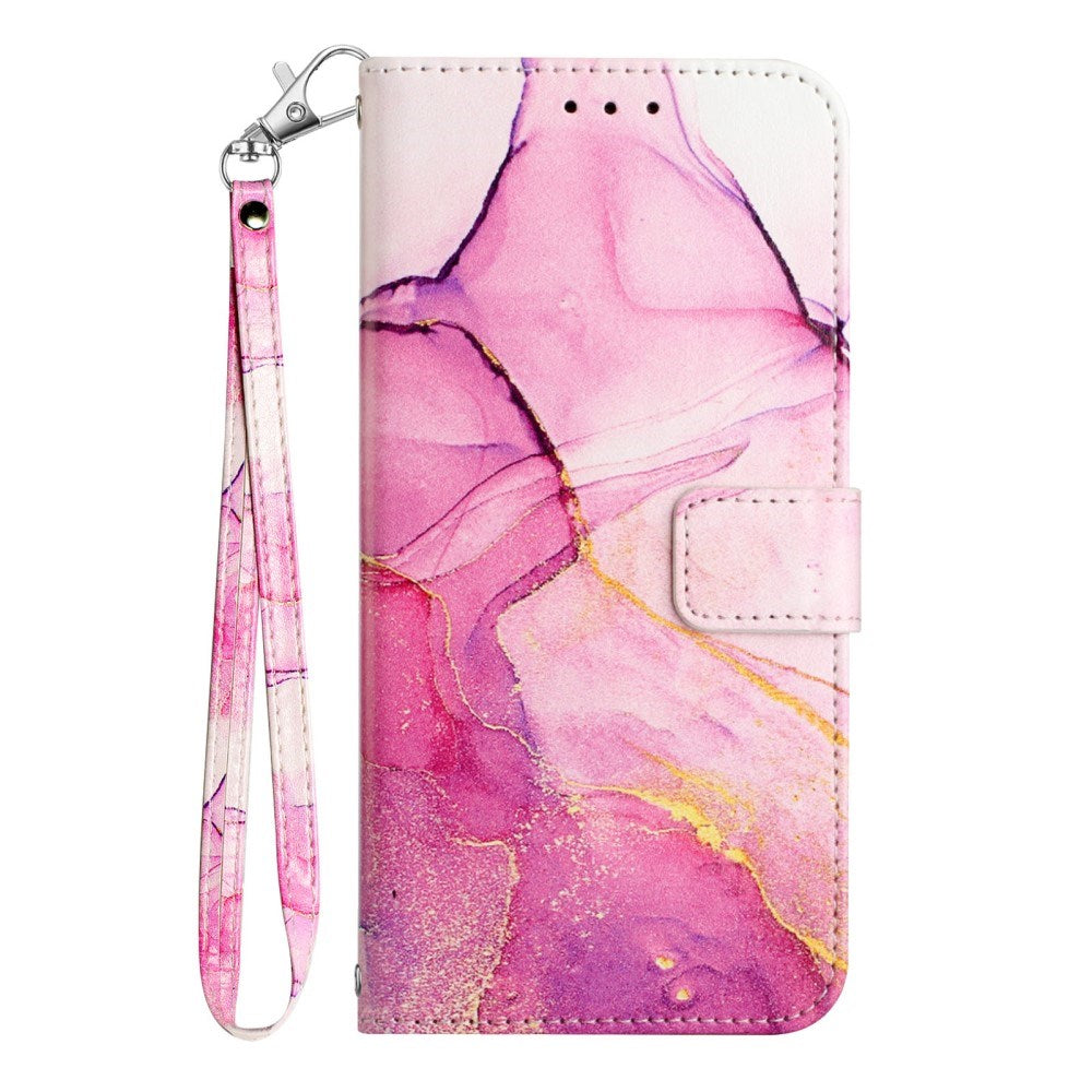 EIDERWOOD OnePlus Nord 4 (5G) Kunstlæder Cover m. Pung og Strop - Lyserød Marmor