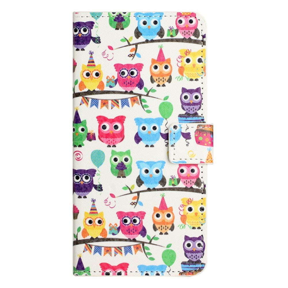 EIDERWOOD Motorola Moto G55 Flip Cover m. Kortholder og Ståfunktion - Ugler