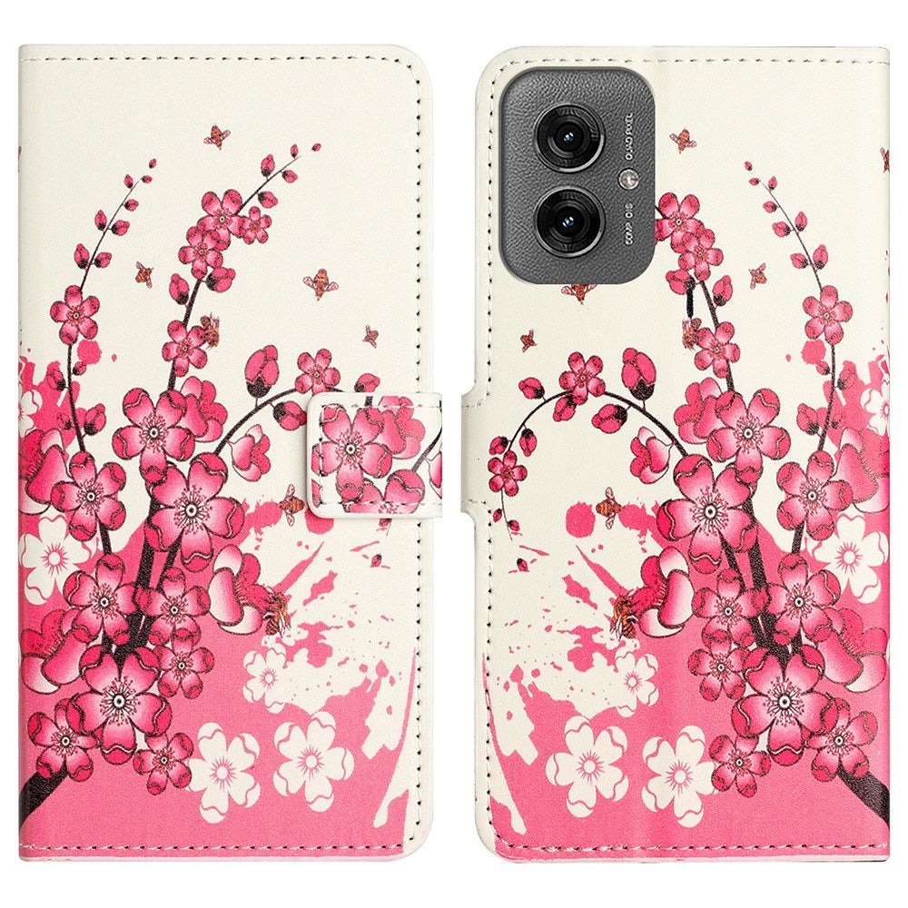 EIDERWOOD Motorola Moto G55 Flip Cover m. Kortholder og Ståfunktion - Blomster