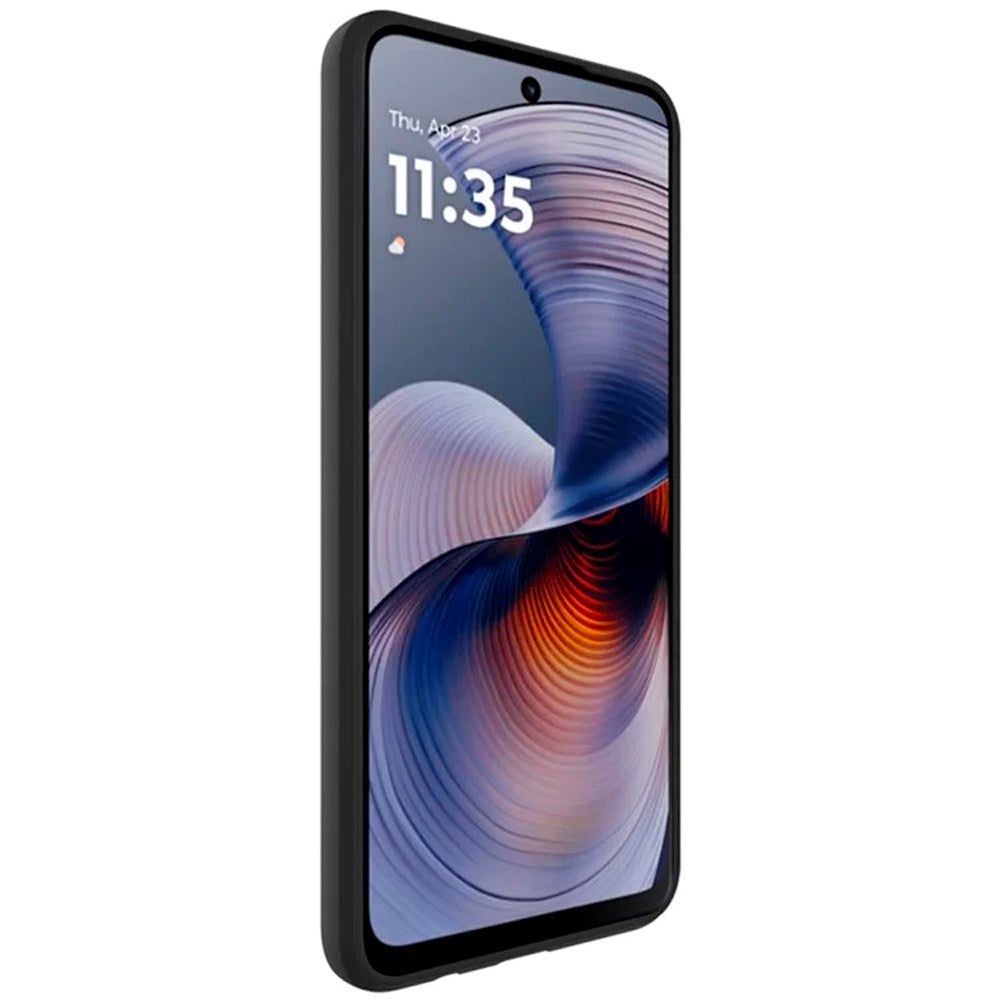 Mat Cover i Blød Plast til Motorola Moto G55 5G- Sort