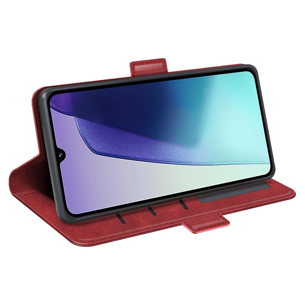 EIDERWOOD Xiaomi Redmi 14C / Poco C75 Kunstlæder Flip Cover m. Kortholder & Ståfunktion - Rød