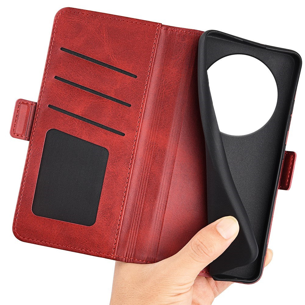 EIDERWOOD Xiaomi Redmi 14C / Poco C75 Kunstlæder Flip Cover m. Kortholder & Ståfunktion - Rød