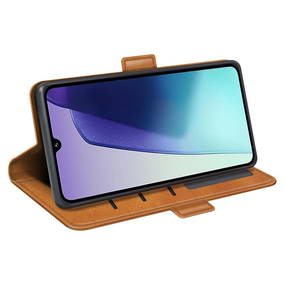 EIDERWOOD Xiaomi Redmi 14C / Poco C75 Kunstlæder Flip Cover m. Kortholder & Ståfunktion - Lysebrun