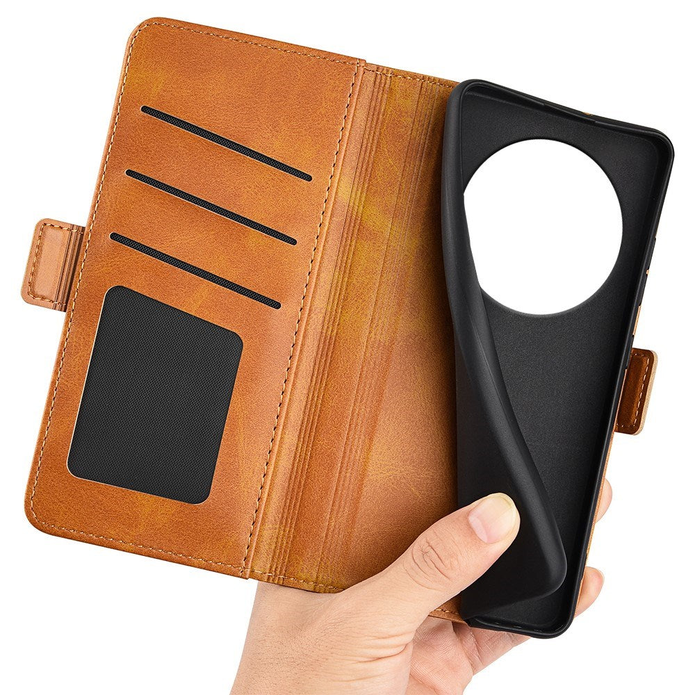 EIDERWOOD Xiaomi Redmi 14C / Poco C75 Kunstlæder Flip Cover m. Kortholder & Ståfunktion - Lysebrun