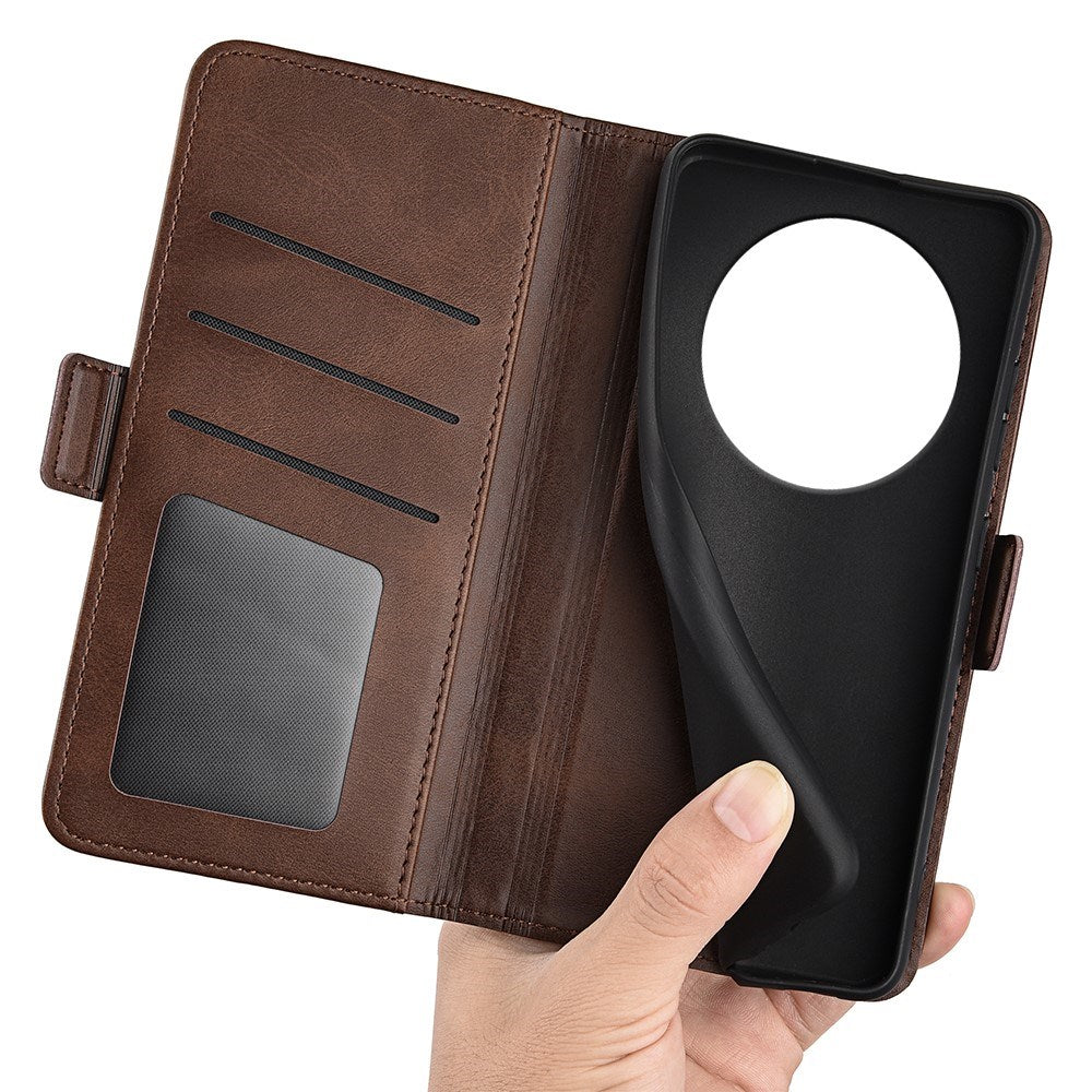 EIDERWOOD Xiaomi Redmi 14C / Poco C75 Kunstlæder Flip Cover m. Kortholder & Ståfunktion - Brun