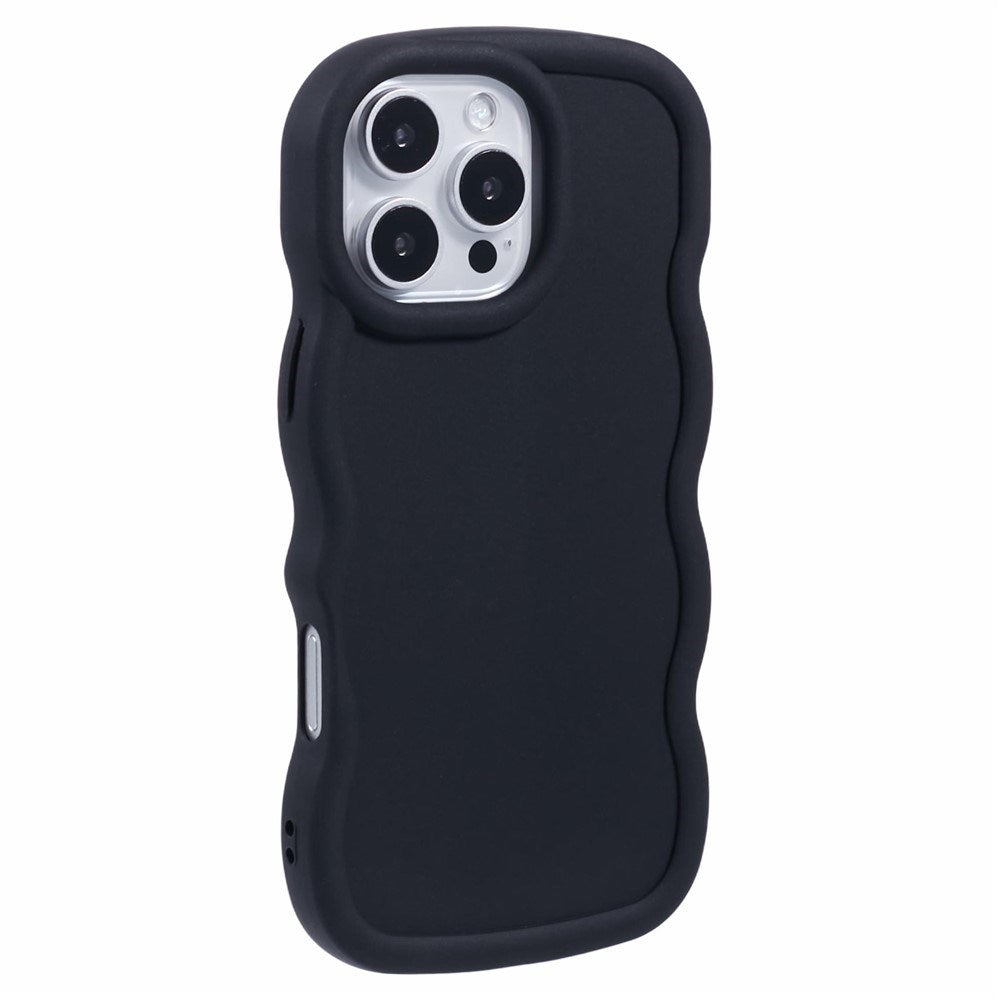 iPhone 16 Pro EIDERWOOD Fleksibelt Plastik Wavy Cover - Sort