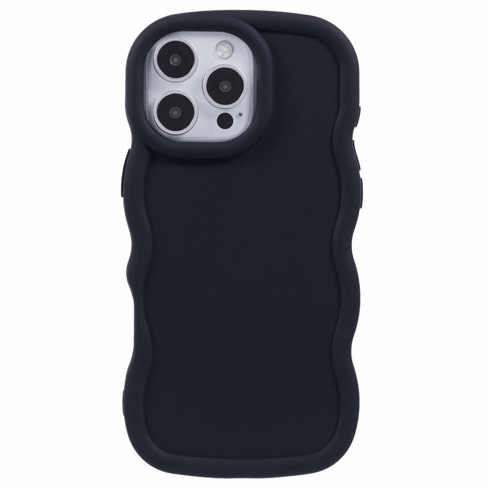iPhone 16 Pro EIDERWOOD Fleksibelt Plastik Wavy Cover - Sort