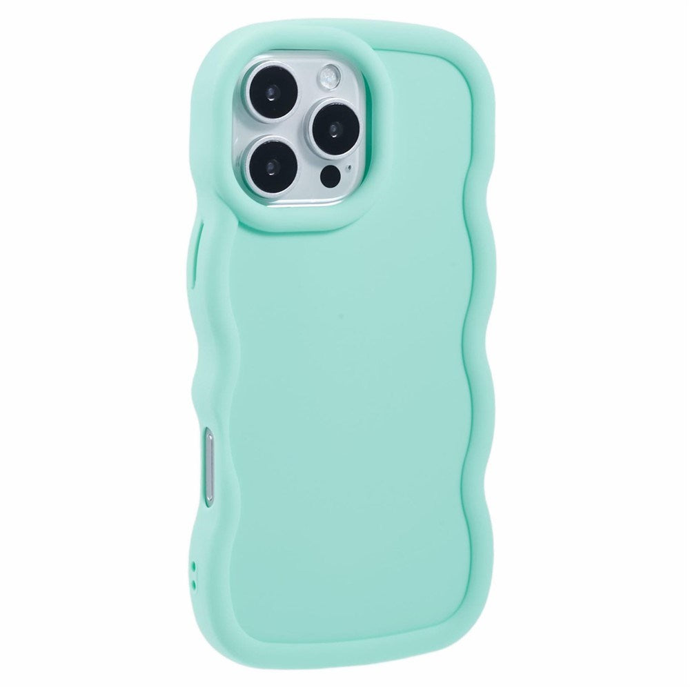 iPhone 16 Pro EIDERWOOD Fleksibelt Plastik Wavy Cover - Blå