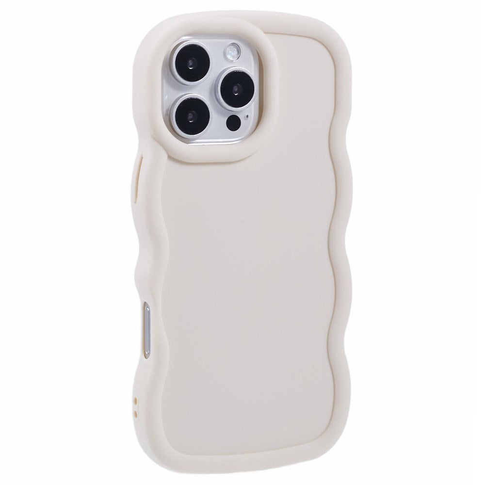 iPhone 16 Pro EIDERWOOD Fleksibelt Plastik Wavy Cover - Hvid