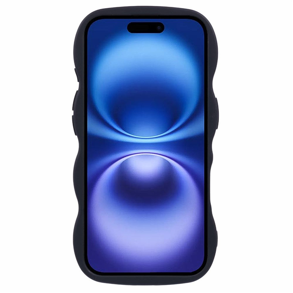 iPhone 16 EIDERWOOD Fleksibelt Plastik Wavy Cover - Sort