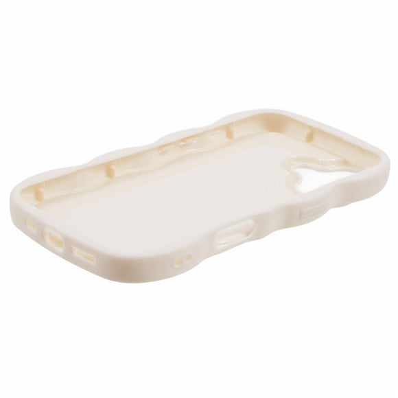 iPhone 16 EIDERWOOD Fleksibelt Plastik Wavy Cover - Hvid