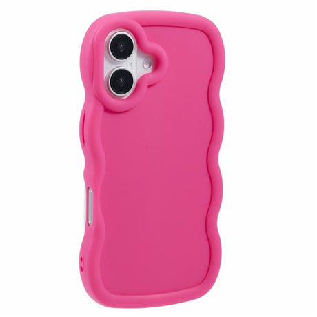 iPhone 16 EIDERWOOD Fleksibelt Plastik Wavy Cover - Pink