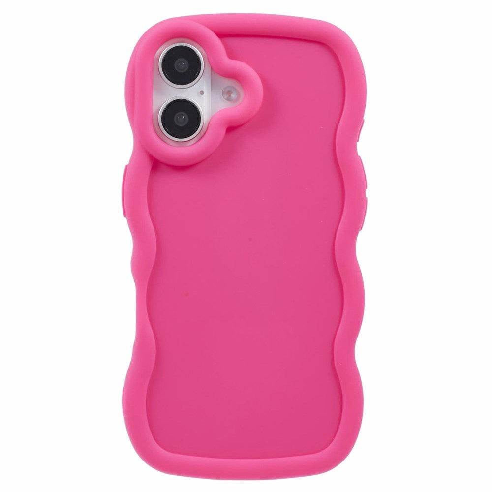 iPhone 16 EIDERWOOD Fleksibelt Plastik Wavy Cover - Pink