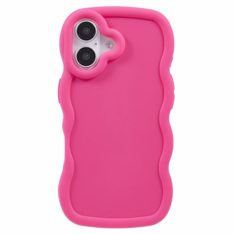 iPhone 16 EIDERWOOD Fleksibelt Plastik Wavy Cover - Pink