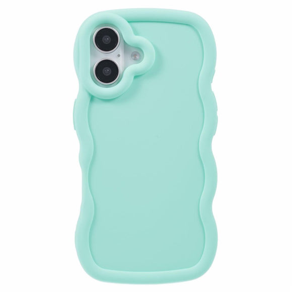 iPhone 16 EIDERWOOD Fleksibelt Plastik Wavy Cover - Blå