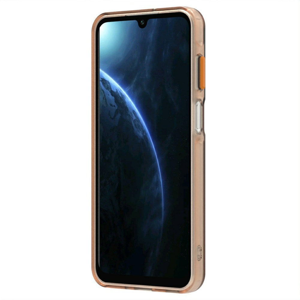 EIDERWOOD Samsung Galaxy A16 (4G/5G) Hybrid Plast Cover - MagSafe Kompatibel - Gennemsigtig / Orange