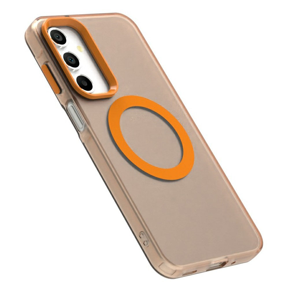 EIDERWOOD Samsung Galaxy A16 (4G/5G) Hybrid Plast Cover - MagSafe Kompatibel - Gennemsigtig / Orange