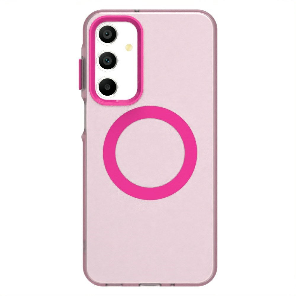 EIDERWOOD Samsung Galaxy A16 (4G/5G) Hybrid Plast Cover - MagSafe Kompatibel - Gennemsigtig / Lyserød