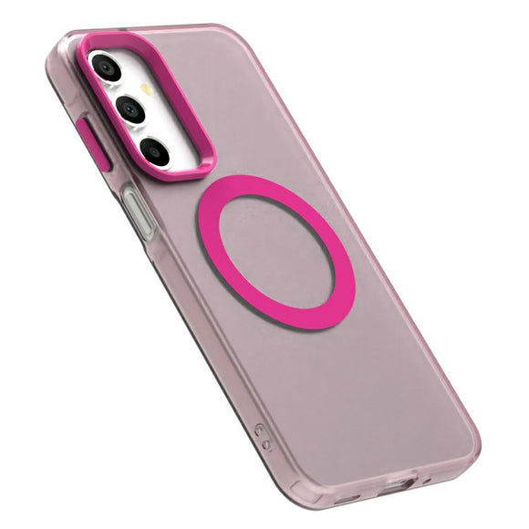 EIDERWOOD Samsung Galaxy A16 (4G/5G) Hybrid Plast Cover - MagSafe Kompatibel - Gennemsigtig / Lyserød