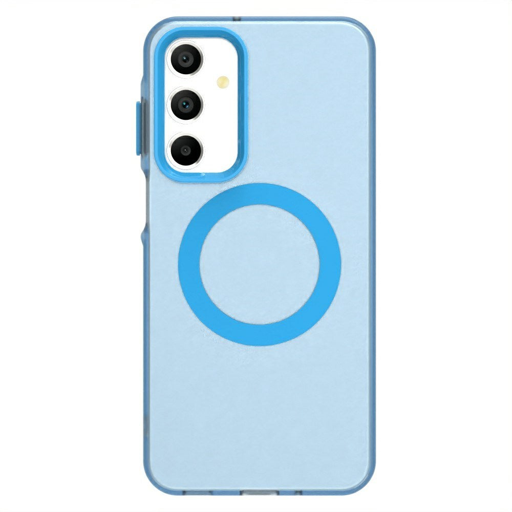 EIDERWOOD Samsung Galaxy A16 (4G/5G) Hybrid Plast Cover - MagSafe Kompatibel - Gennemsigtig / Blå