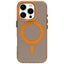 EIDERWOOD iPhone 16 Pro Hybrid Plast Cover - MagSafe Kompatibel - Gennemsigtig / Orange
