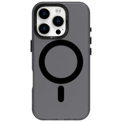 EIDERWOOD iPhone 16 Pro Hybrid Plast Cover - MagSafe Kompatibel - Gennemsigtig / Sort