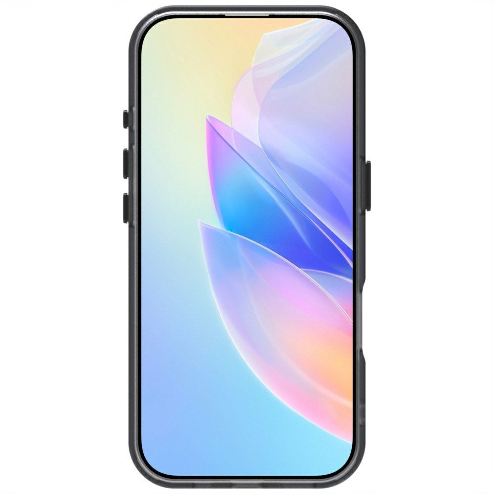 EIDERWOOD iPhone 16 Pro Hybrid Plast Cover - MagSafe Kompatibel - Gennemsigtig / Sort