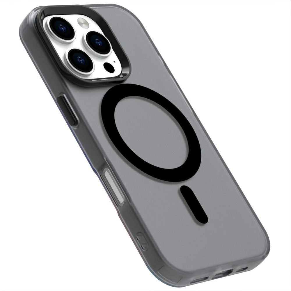 EIDERWOOD iPhone 16 Pro Hybrid Plast Cover - MagSafe Kompatibel - Gennemsigtig / Sort